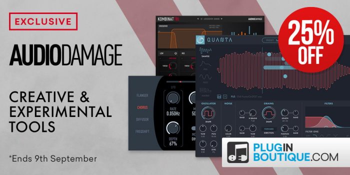 Save 25% off Audio Damage plugins