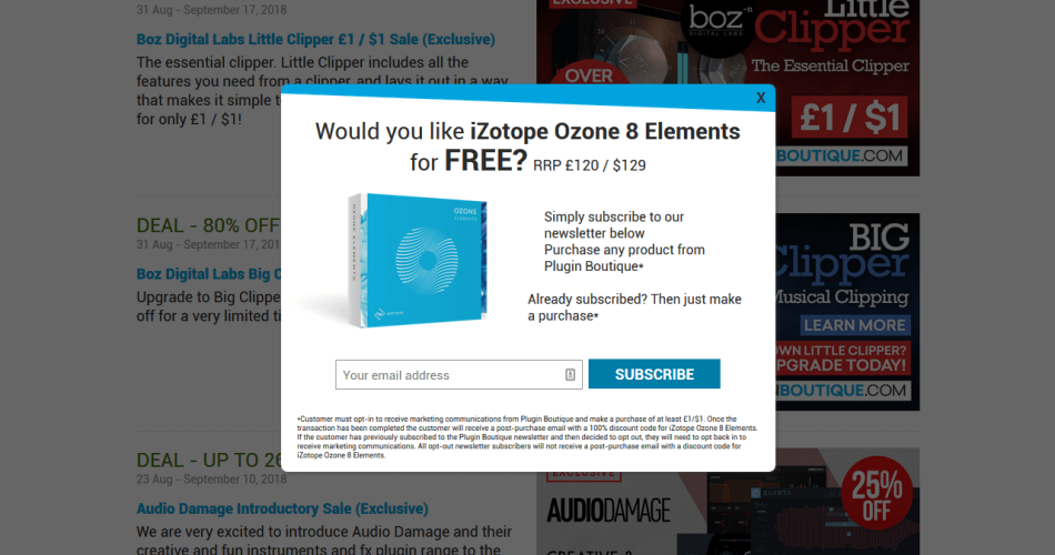 Plugin Boutique Izotope Ozone 8 Elements FREE