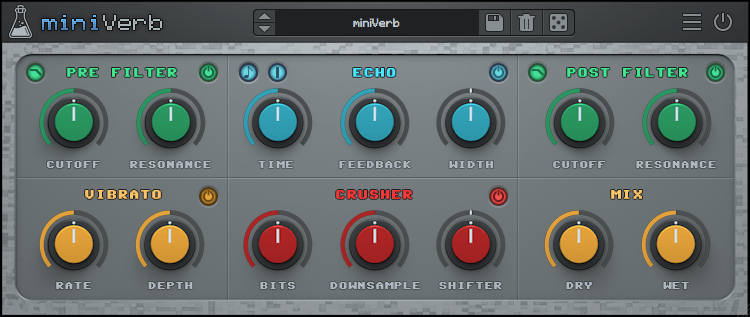 miniVerb lofi reverb plugin by AudioThing on sale at 42% OFF