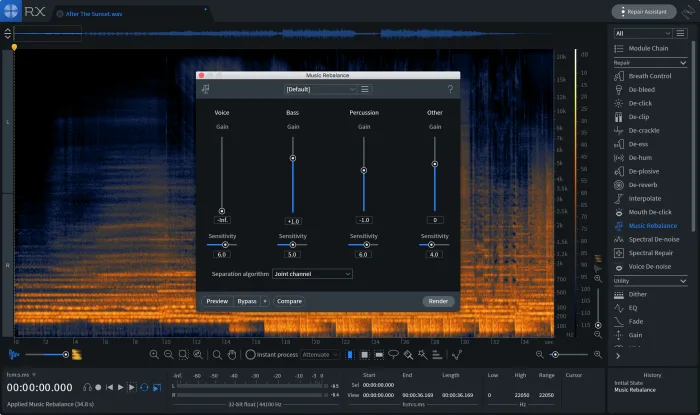 iZotope RX 7 Elements Music Rebalance