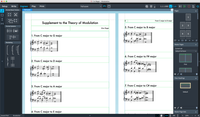 Dorico flow headings