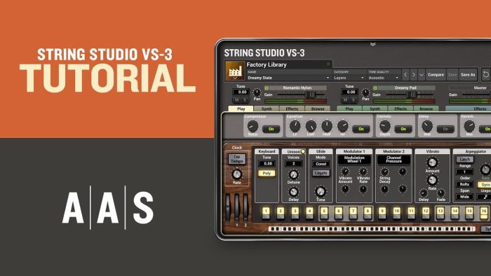 AAS String Studio VS 3 tutorial