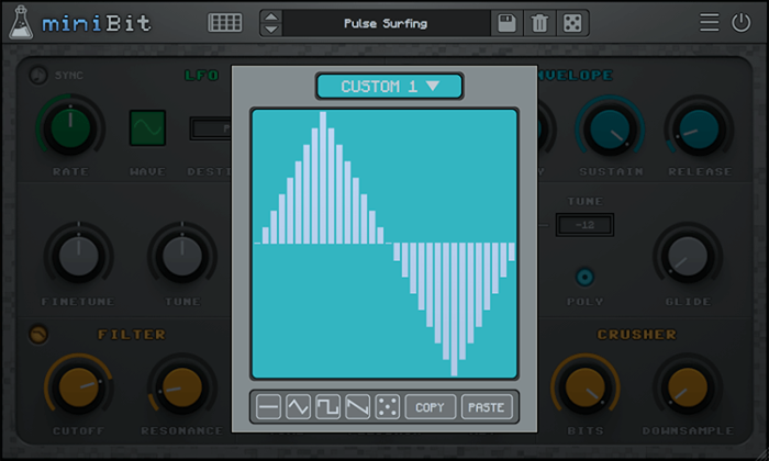 AudioThing miniBit custom waveform editor