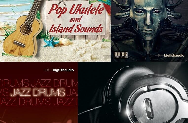 Big Fish Audio Pop Ukulele and Island Sounds, Cyborg, Jazz Drums & ICE