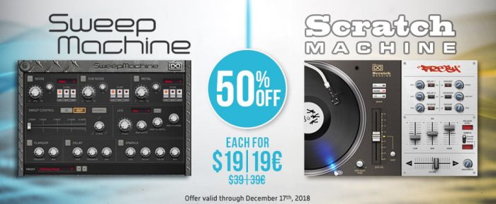 UVI SweepMachine & Scratch Maschine 50 off