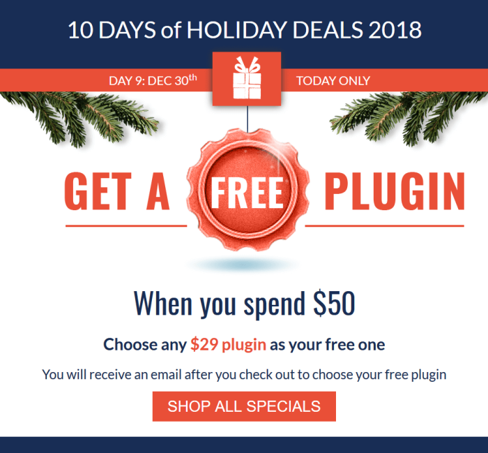 Waves Spend 50 Get FREE plugin