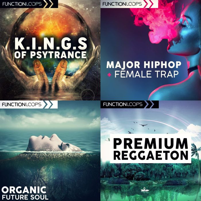 Function Loops Kings of Psytrance, Premium Reggaeton, Organic Future Soul and Major Hiphop & Female Trap