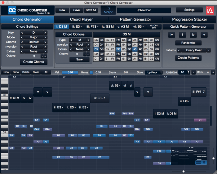 Intuitive Audio Chord Composer