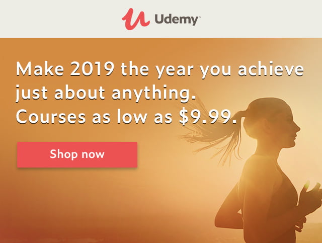 Udemy New Year 2019