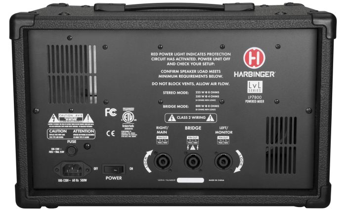 Harbinger LP7800 back