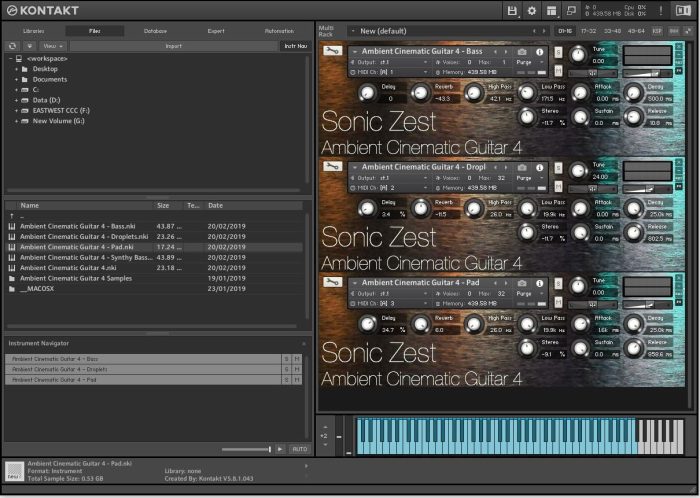 Sonic Zest Ambient Cinematic Guitar Kontakt