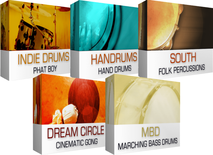 drums percussion bundle dream audio tools