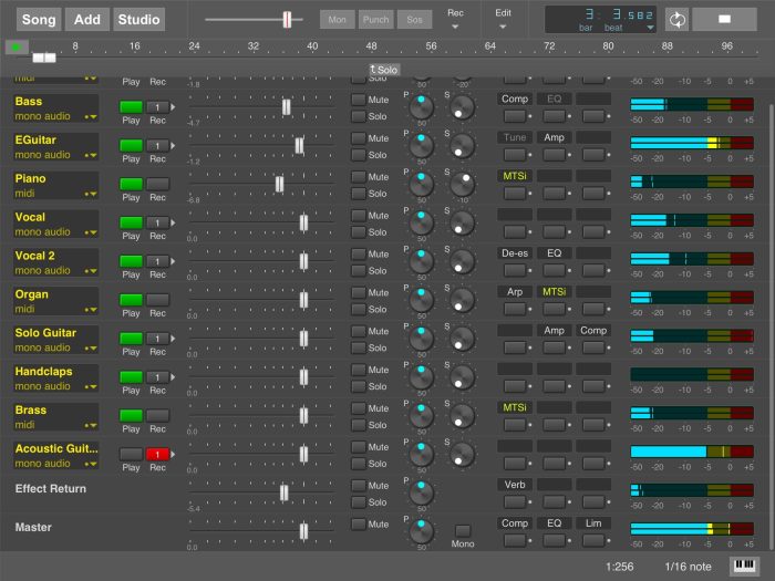 Bremmers multitrackstudio ipad