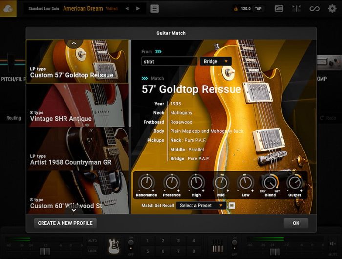 Positive Grid BIAS FX 2 guitar match