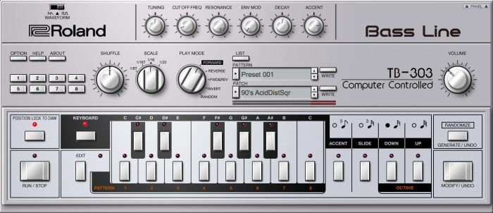 Roland Cloud TB 303 software synthesizer