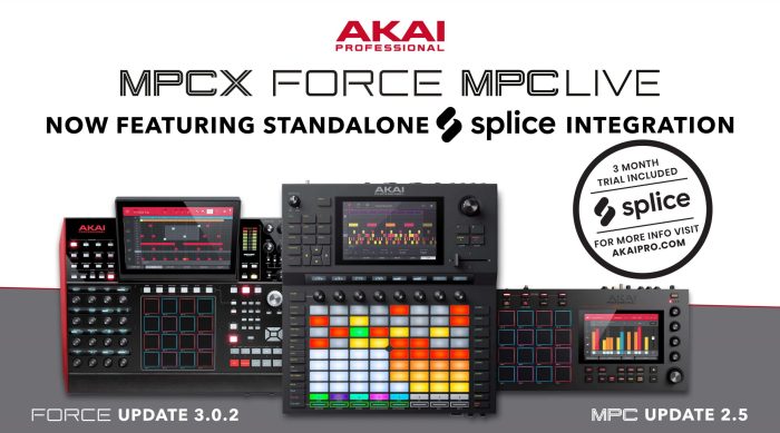 Force, MPCX, MPC Live X Splice WB