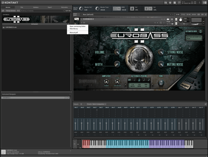 SubMission Audio EuroBass 2 GUI