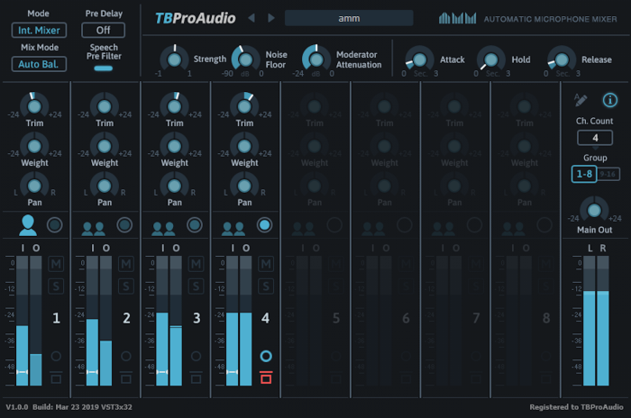TBProAudio AMM Automatic Microphone Mixer