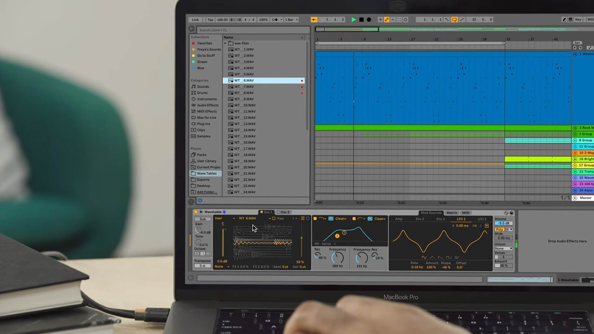 delay ableton push sound to sides simple delay