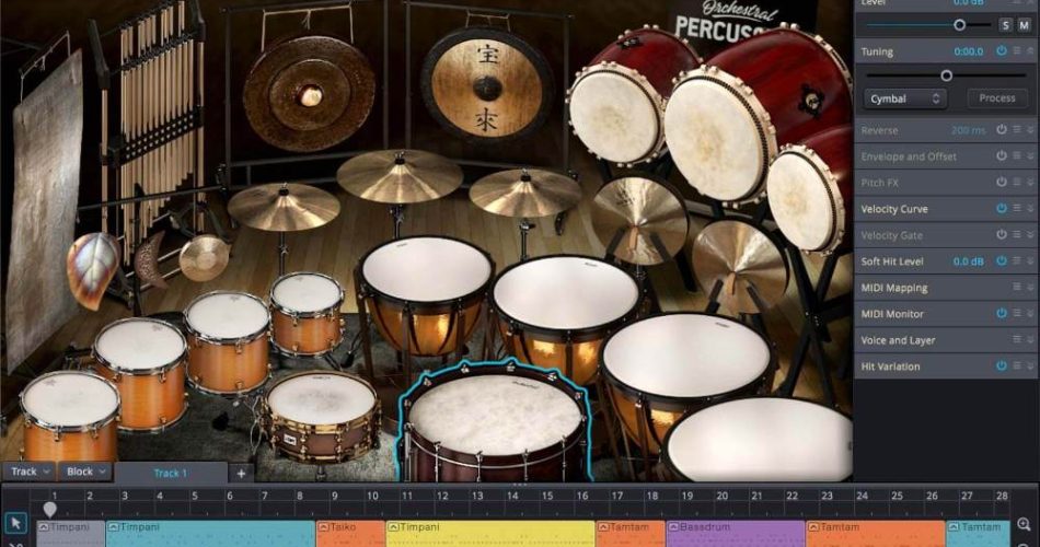 Toontrack Orchestral Percussion SDX GUI 01