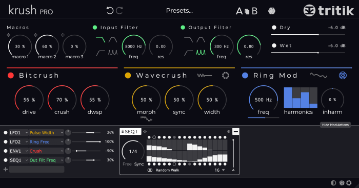 Tritik Audio KrushPro modulation