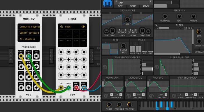 VCV Rack 1.0 polyphonic