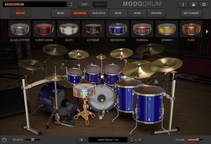 modo drum customize edit kit reference