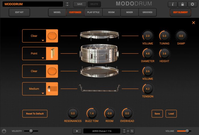 modo drum customize snare refence