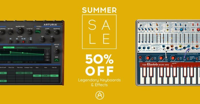 Arturia Summer Sale 2019 banner