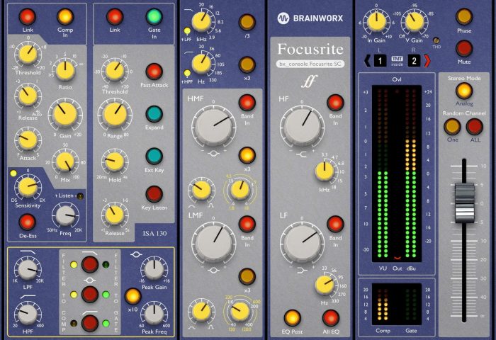 Plugin Alliance Brainworx bx console Focusrite SC