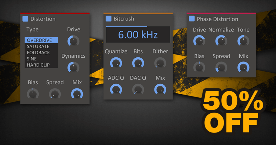 Kilohearts Bitcrusher, Distortion and Phase Distortion 50 OFF