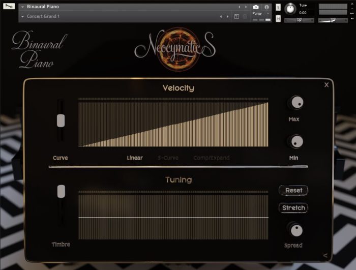 Neocymatics Binaural Piano velocity