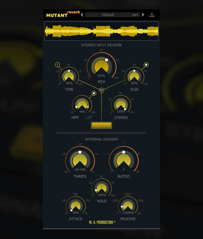 WA Production Mutant Reverb GUI