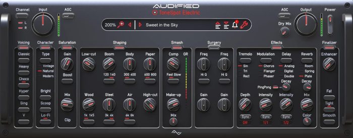 Audified ToneSpot Electric Pro GUI