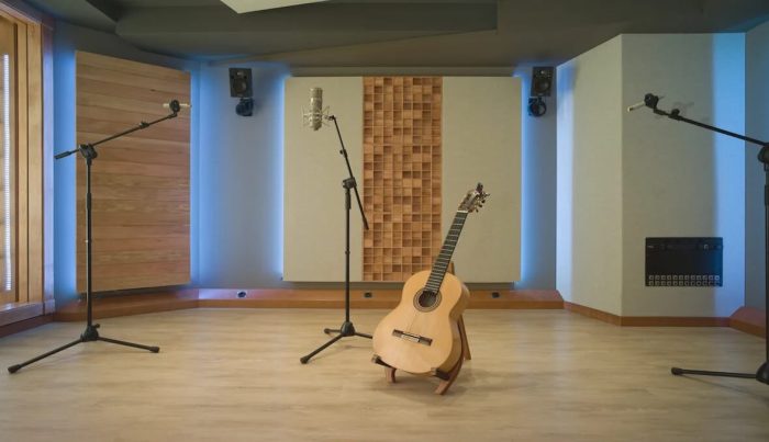 A private studio in Barcelona, Spain, where EZ Acoustics performed the acoustic treatment