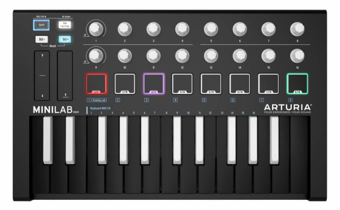 Arturia MiniLabMkII Inverted