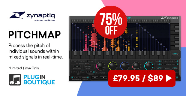 Save 75 On Zynaptiq S Pitchmap Audio Effect Plugin On Sale For 89 Usd