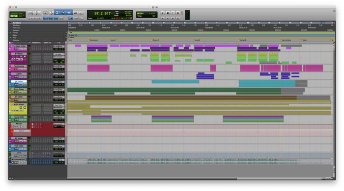 PRO TOOLS 2020 Folder tracks MUSIC 1