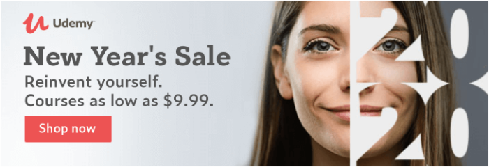 Udemy New Years Sale 2020