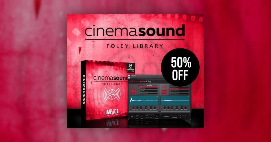 Cinema Sound Foley Library virtual instrument on sale at 50% OFF