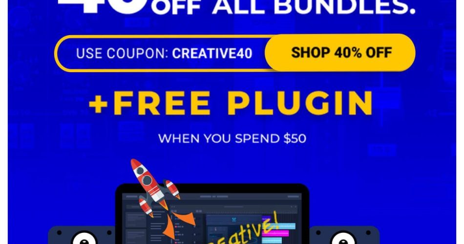 Waves 40 OFF and FREE plugin