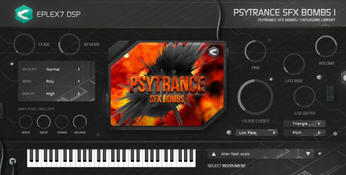 Eplex7 Psytrance SFX bombs1 plug in instrument