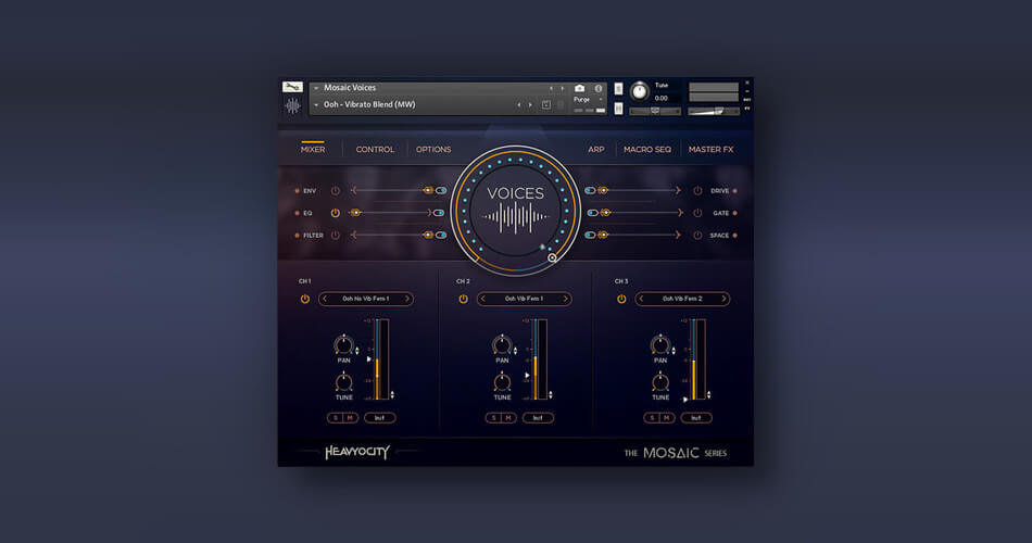 Heavyocity Mosaic Voices for Kontakt Player on sale for $59 USD