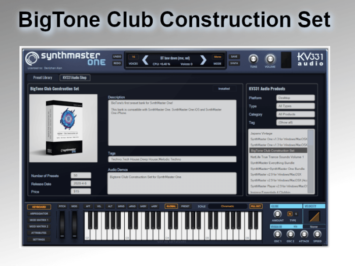 KV331 Audio BigTone Club Construction Set