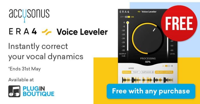 accusonus era 4 voice leveler free giveaway