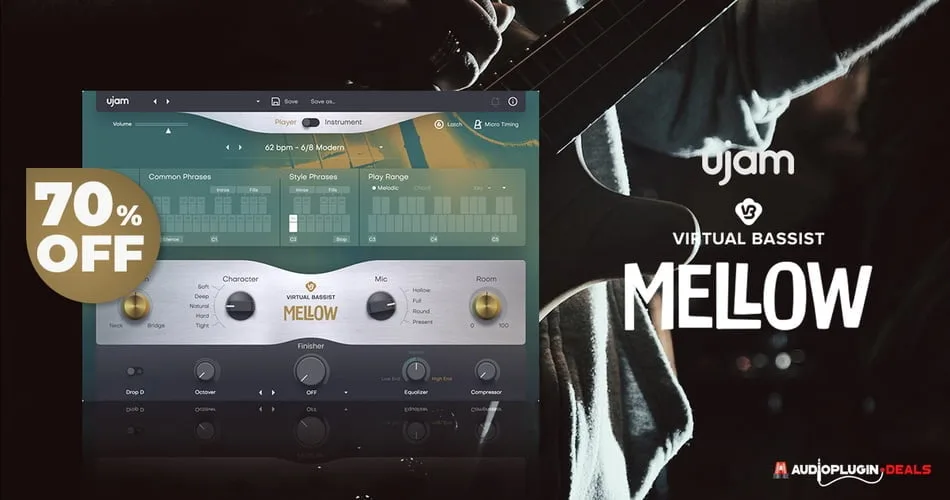 Save 70% on UJAM's Virtual Bassist Mellow 2, on sale for $39 USD