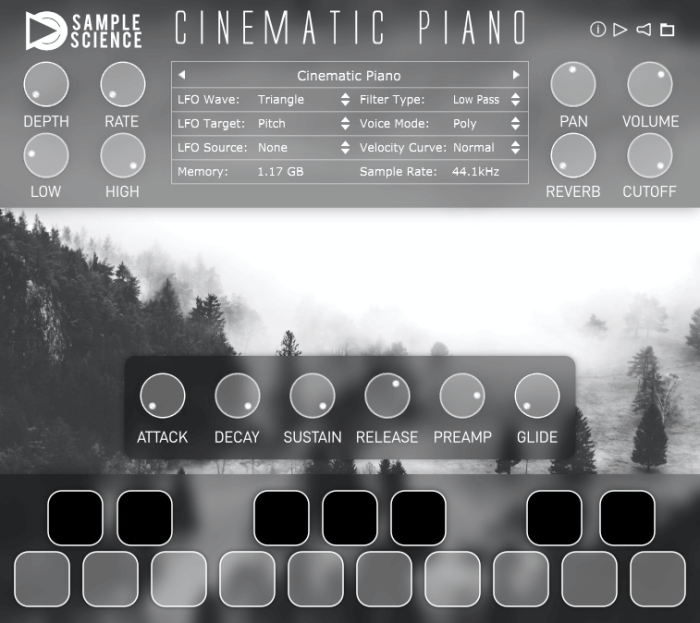 SampleScience Cinematic Piano Screenshot