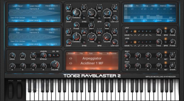 Tone2 RayBlaster 2.6 GUI