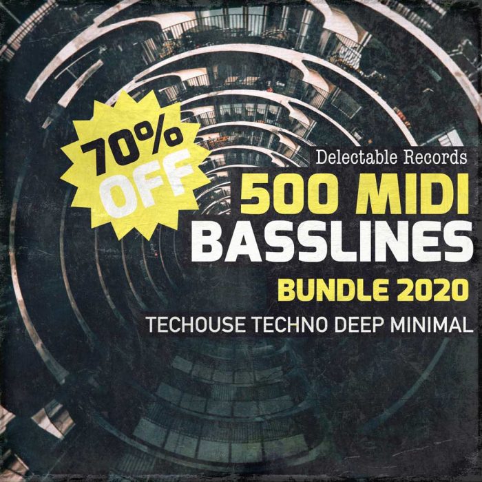 Delectable Records 500 MIDI Basslines Bundle