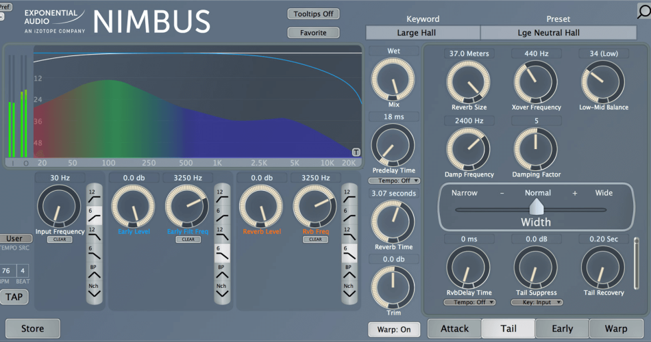 Nimbus stereo reverb with powerful control, on sale for only .99 USD